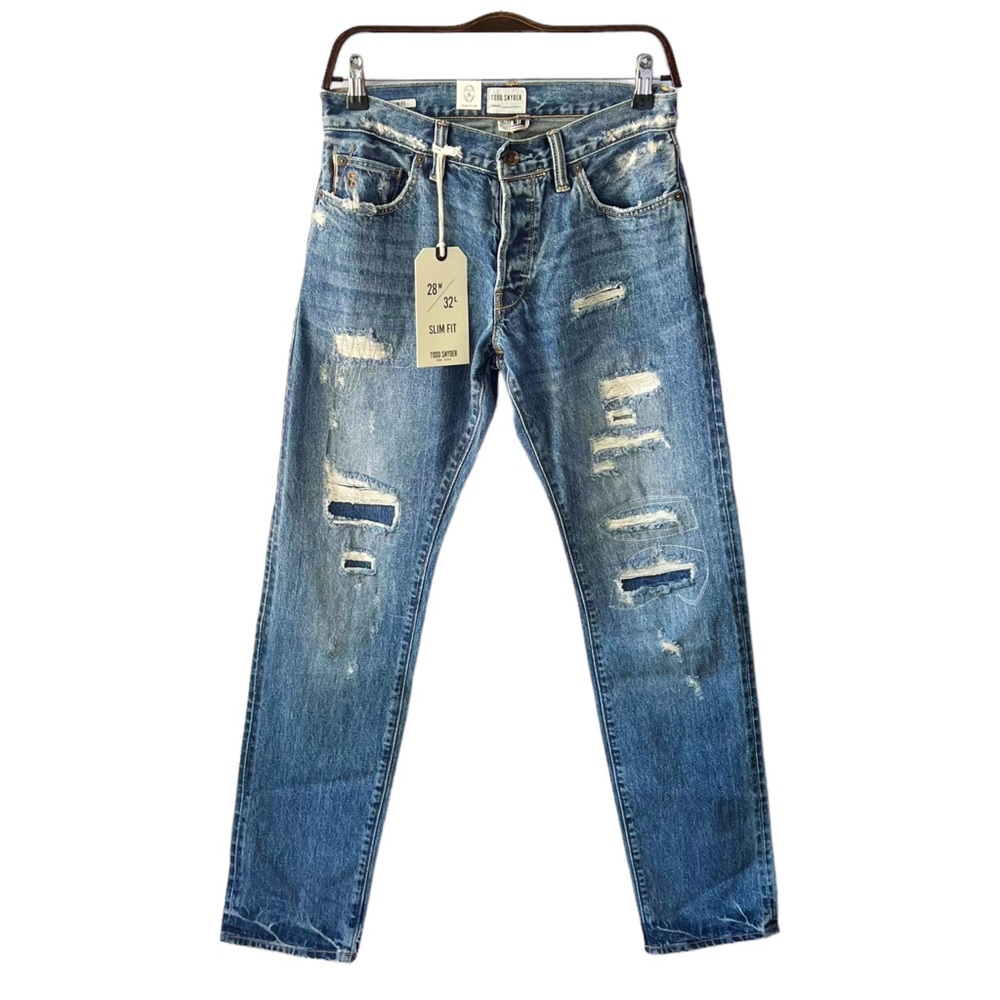Todd Snyder Slim Fit Selvedge Patch and Repair Jean | 28/32 NWT